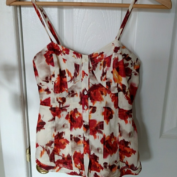 Floral Button Down Cami - Picture 1 of 4